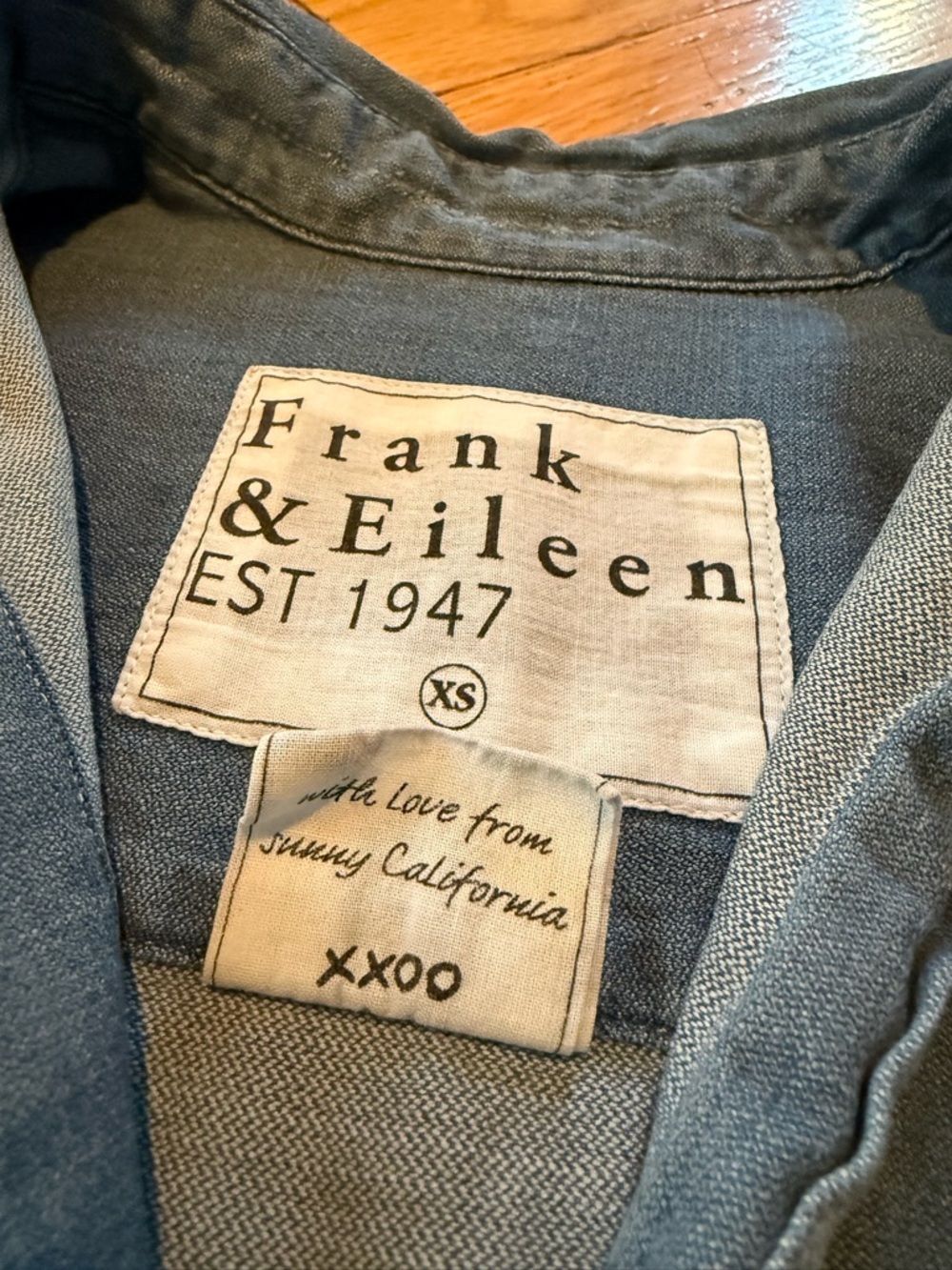 Frank & Eileen Light Blue Denim-Style Button-Down Shirt - Picture 6 of 16